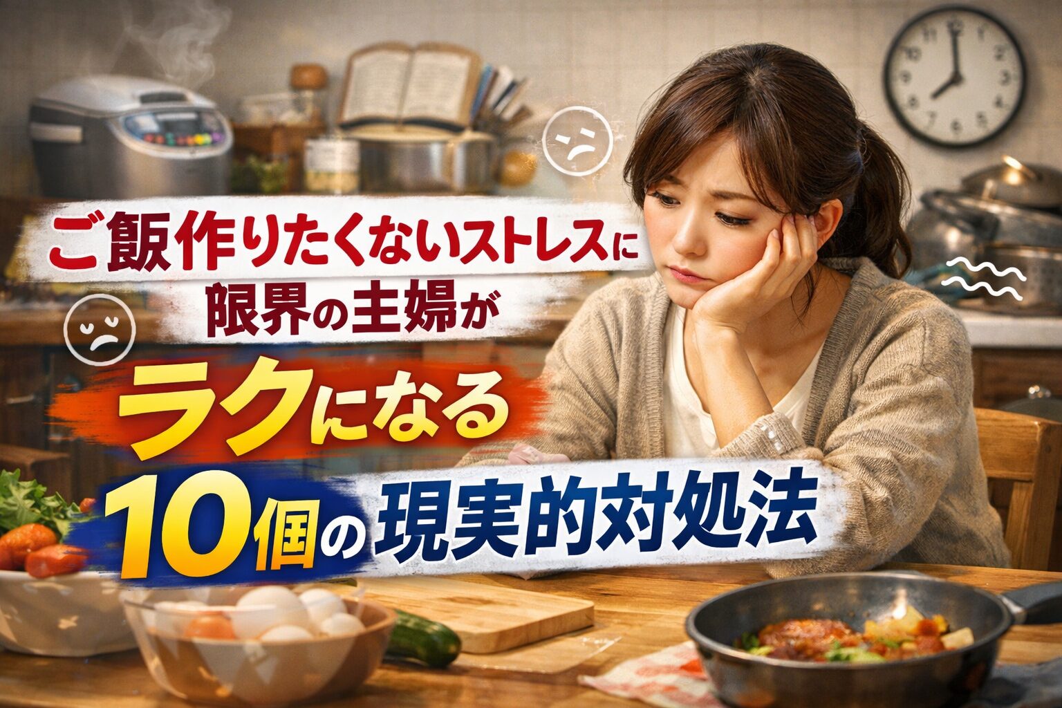 ご飯作りたくないストレスが溜まっている時の対処法