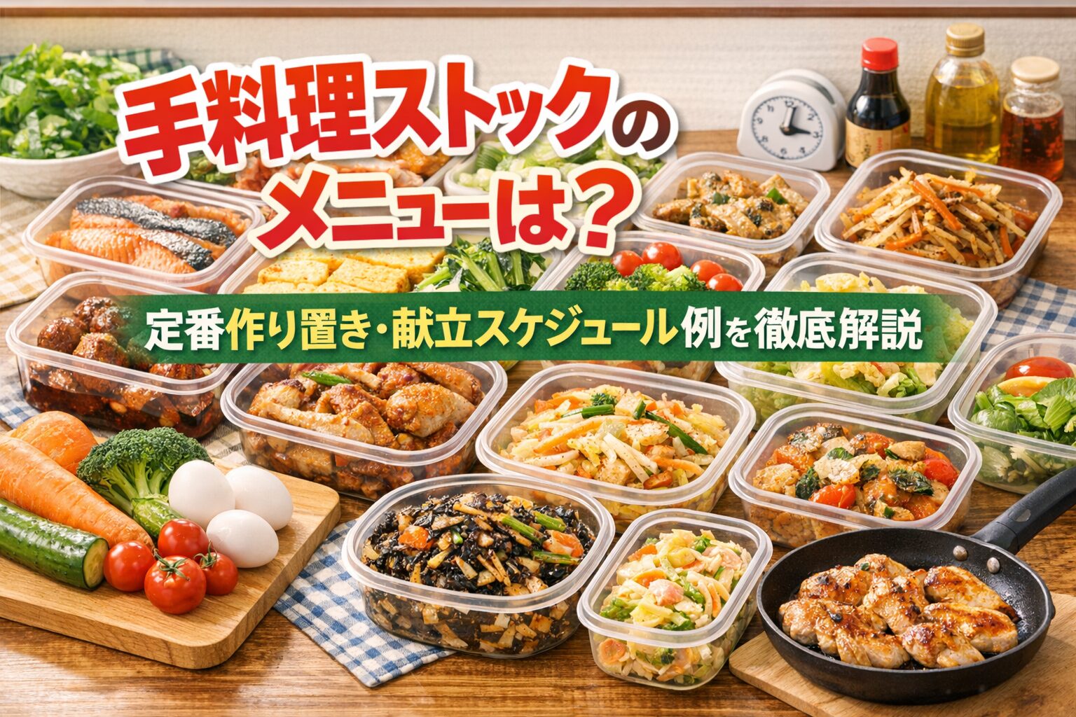 手料理ストックの定番メニュー・献立について