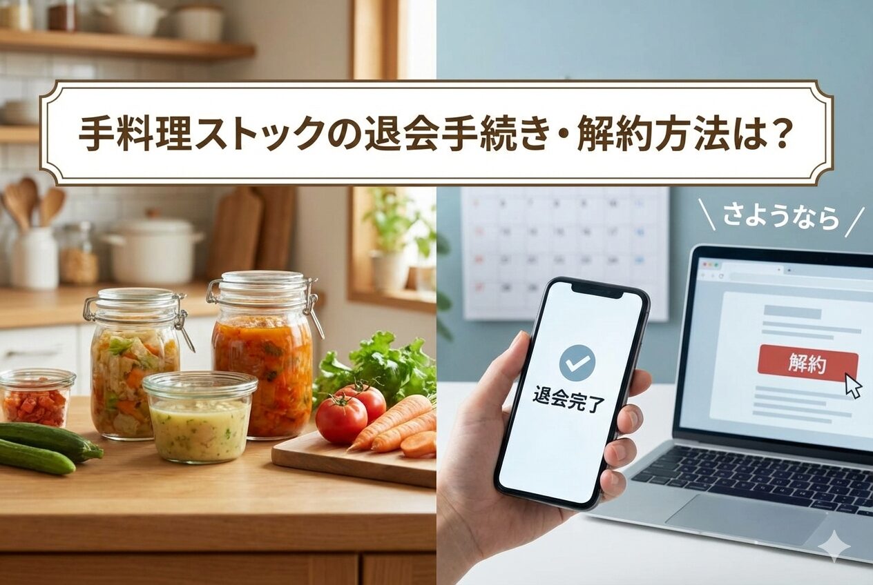 手料理ストックの退会手続き・解約方法について
