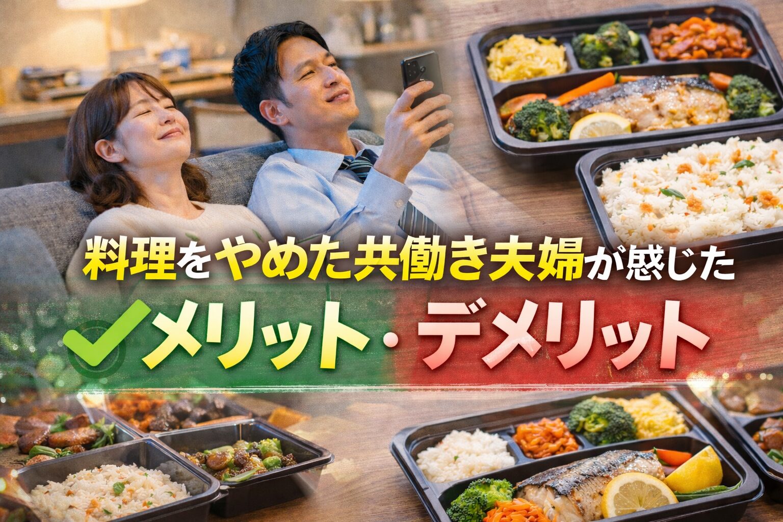 料理をやめた共働き夫婦が感じたメリット・デメリット