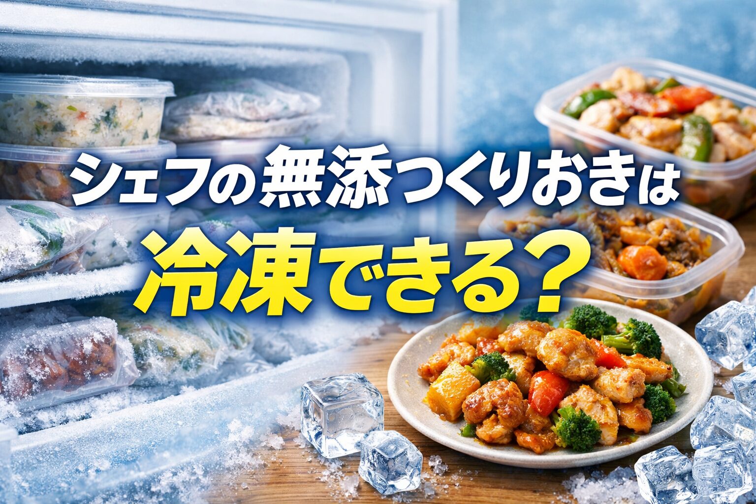 シェフの無添つくりおきは冷凍できるのか、公式情報をもとに徹底解説