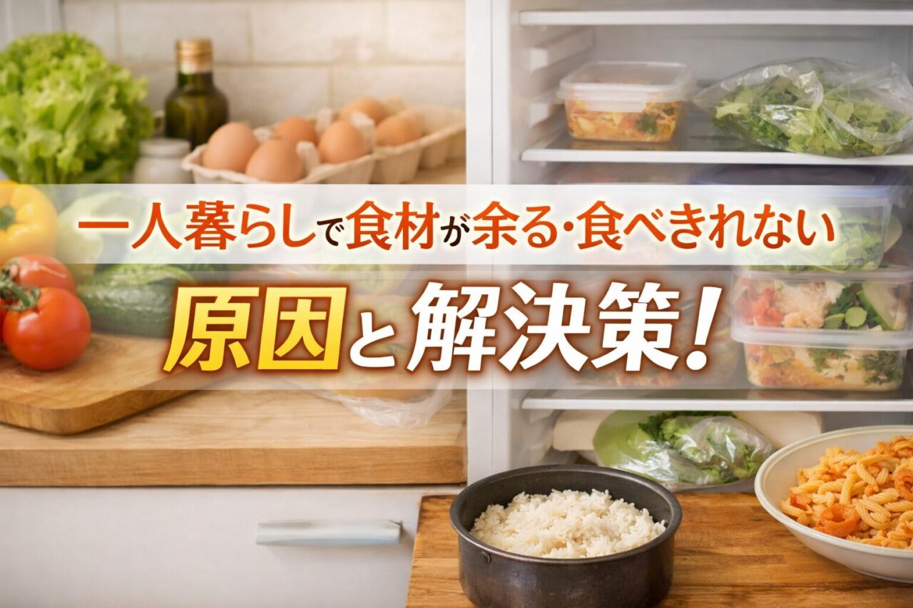一人暮らしで食材が余る・食べきれない原因と解決策！